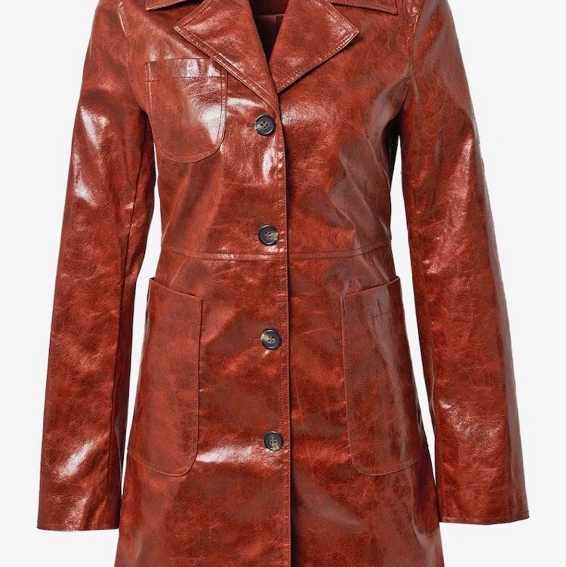 Brun kappa från Weekday i läderimitation