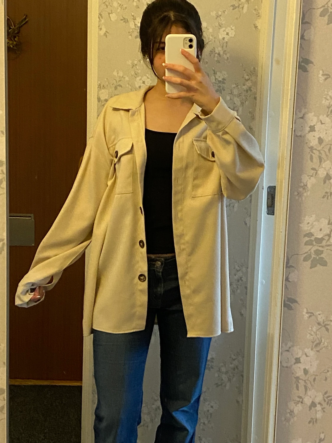 Tunn beige vår jacka  - 90