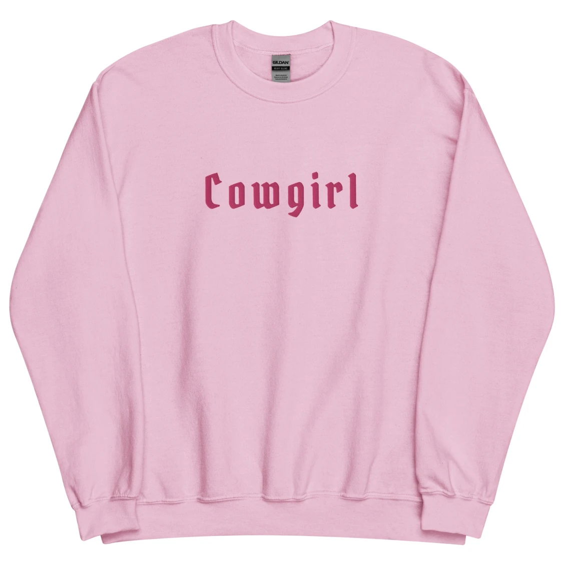 COW GIRL BRODERI SWEATSHIRT( ROSA) - 91