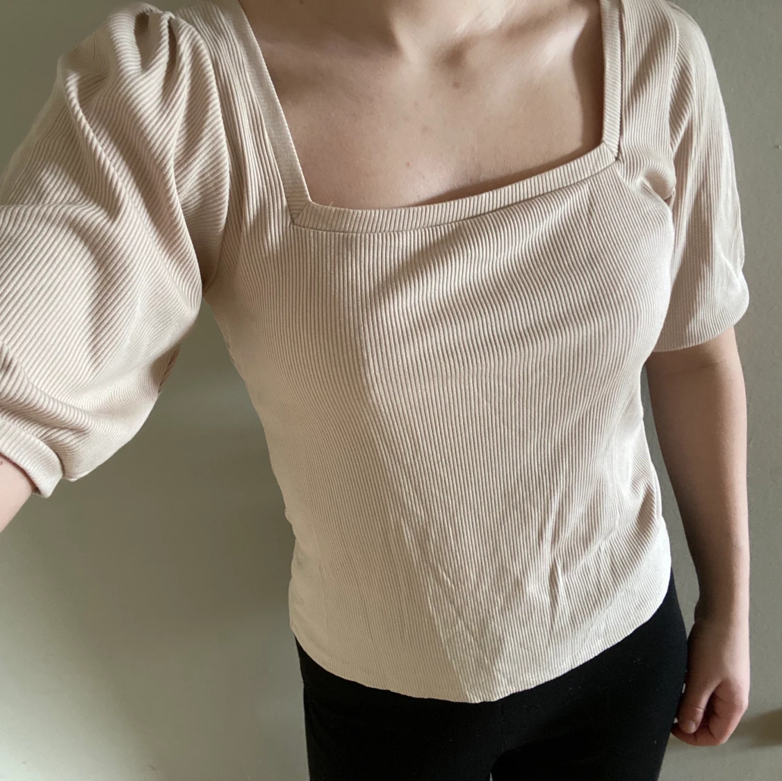 Beige topp, strl S  - 90