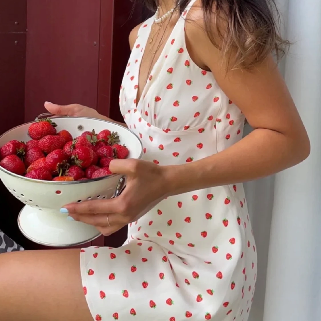 Zara jordgubbs-klänning - 90