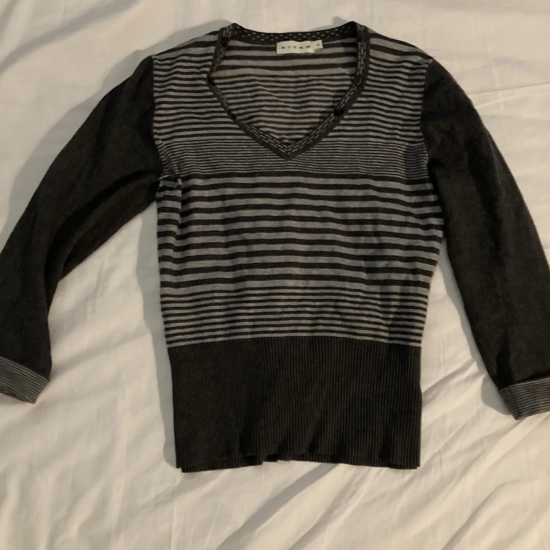 Randig cropped tröja