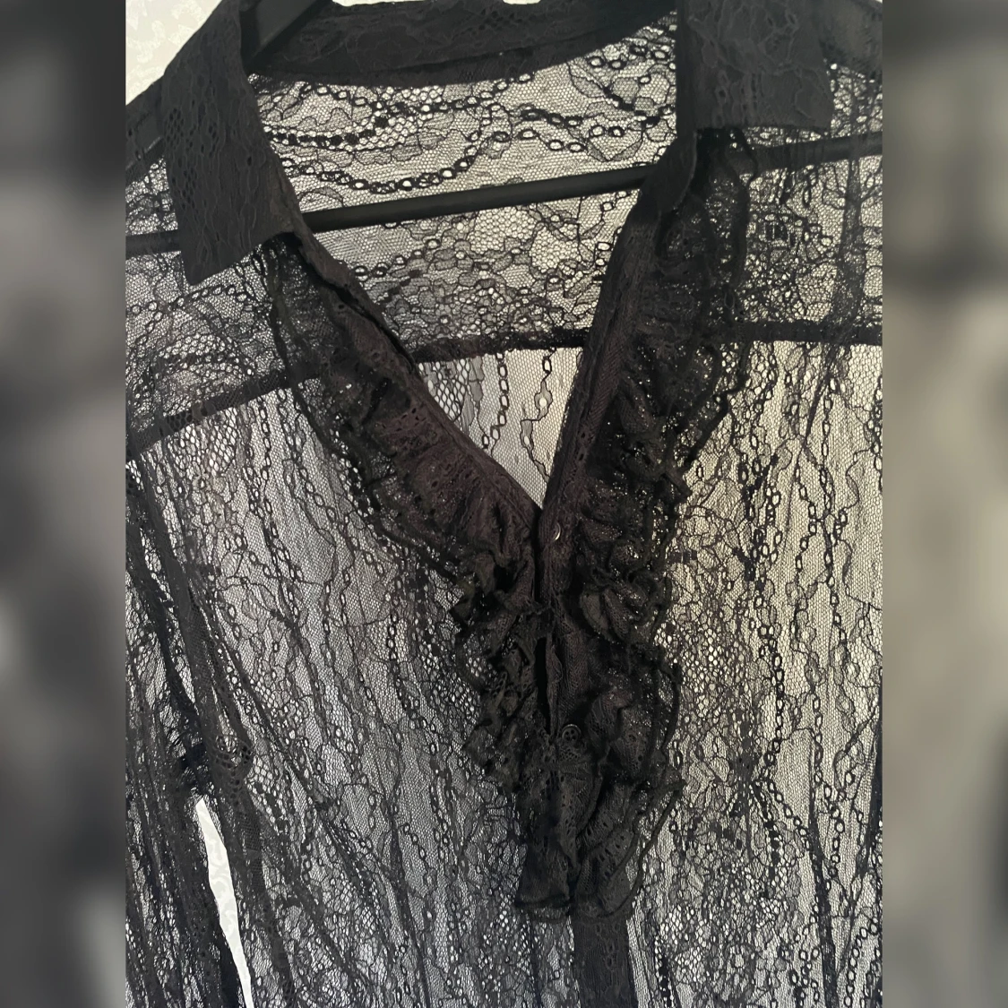 Skjorta seethrough spets - 90