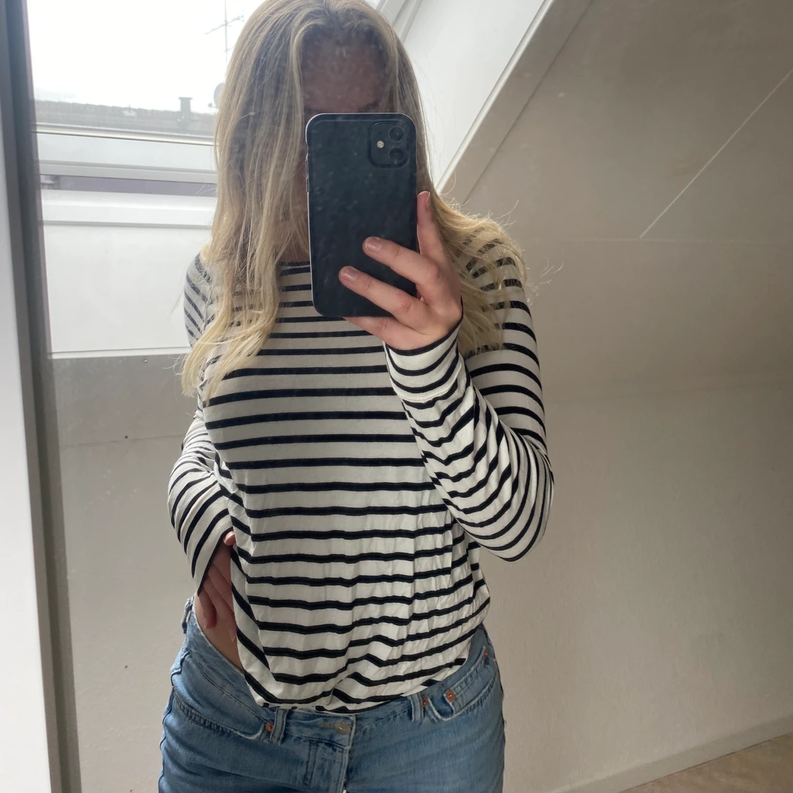 Randig långärmad tröja