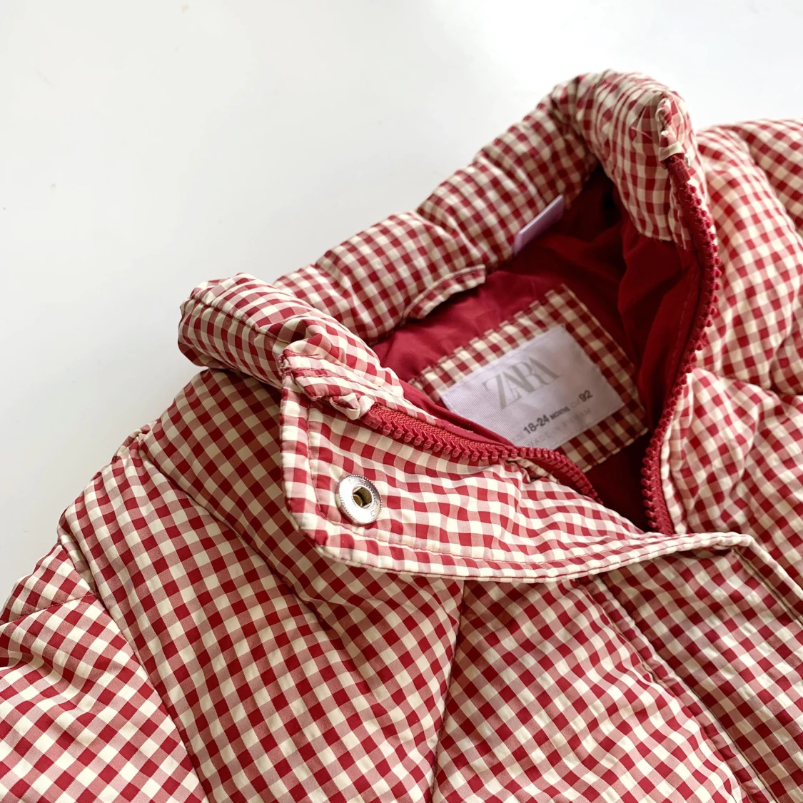 Vadderad Och Ginhamrutig Jacka  - 90