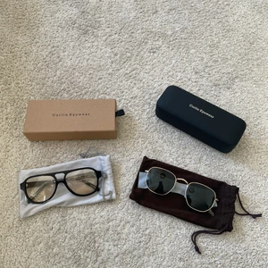 Solglasögon Corlin eyewear - Aldrig använda.   Två par solglasögon från corline eyewear  Lucca (svart glas) nypris 899kr Gelo yellow (gult glas) nypris 899kr  Säljer båda för 1000kr eller ett par för 600kr