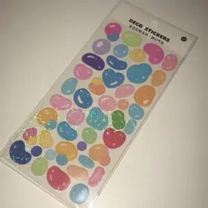 Glitter reflekterande jelly beans klistermärken, hur söta som helst 🫶🏻😄❤️