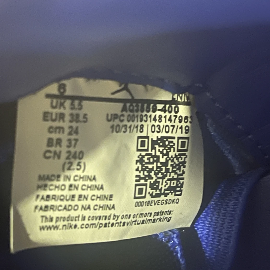 Jordan 4 retro for ladies size 38.5 - 91