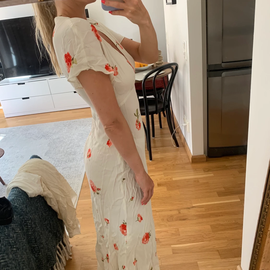 Blommig långklänning från zara. Strl S - 91