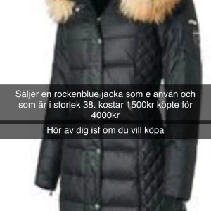 Storlek 38 - Säljer denna rockandablue jackan som är använd hör av er om ni vill veta mer om den 