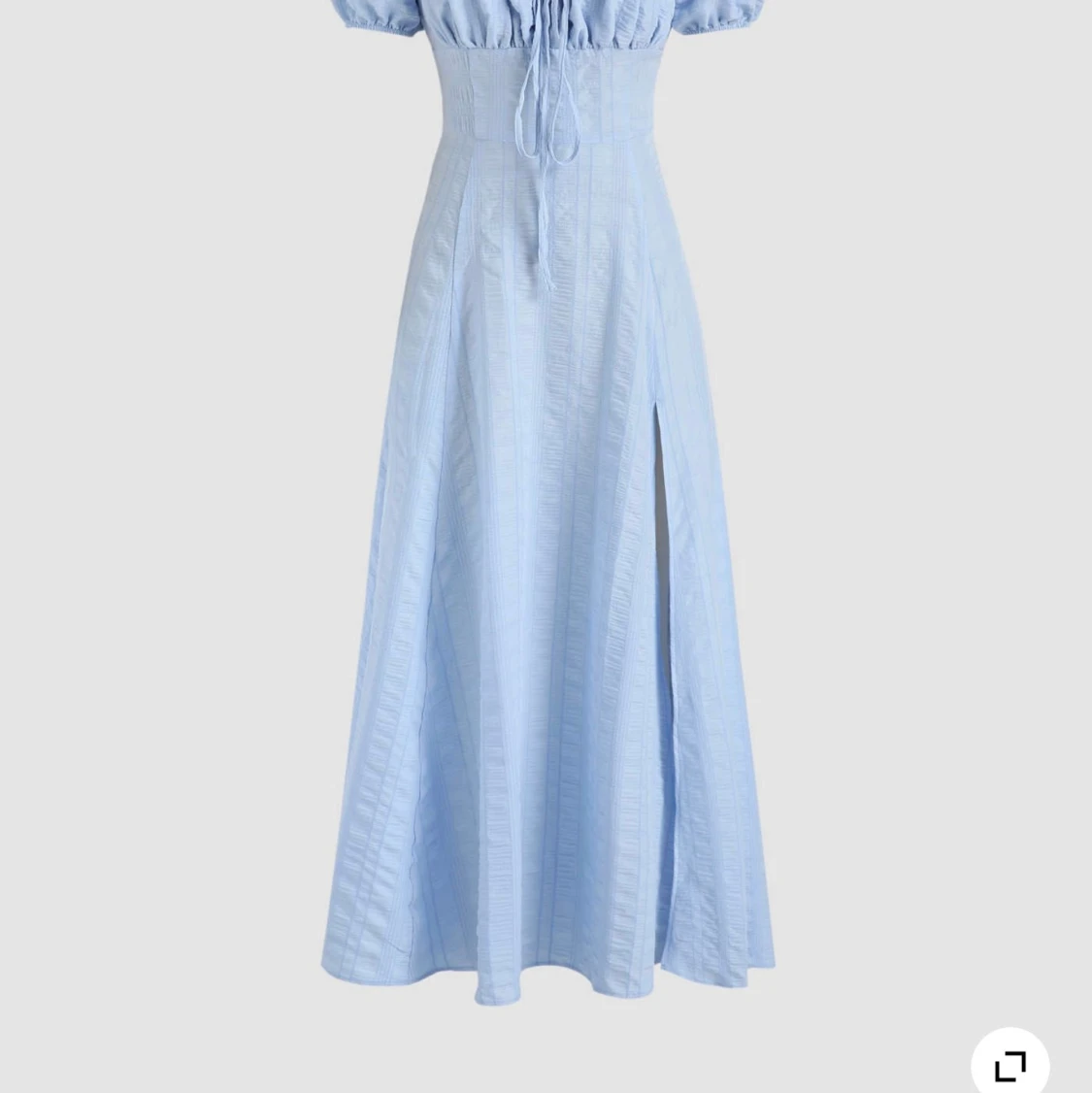 Cider solid texture square neck midi dress XL   - 90