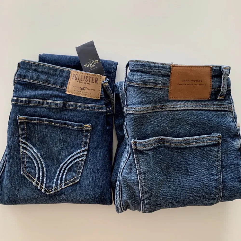 Super skinny’s passar en x-small Hollister helt nya Zara sparsamt använda BÅDA FÖR 300kr. Jeans & Byxor.