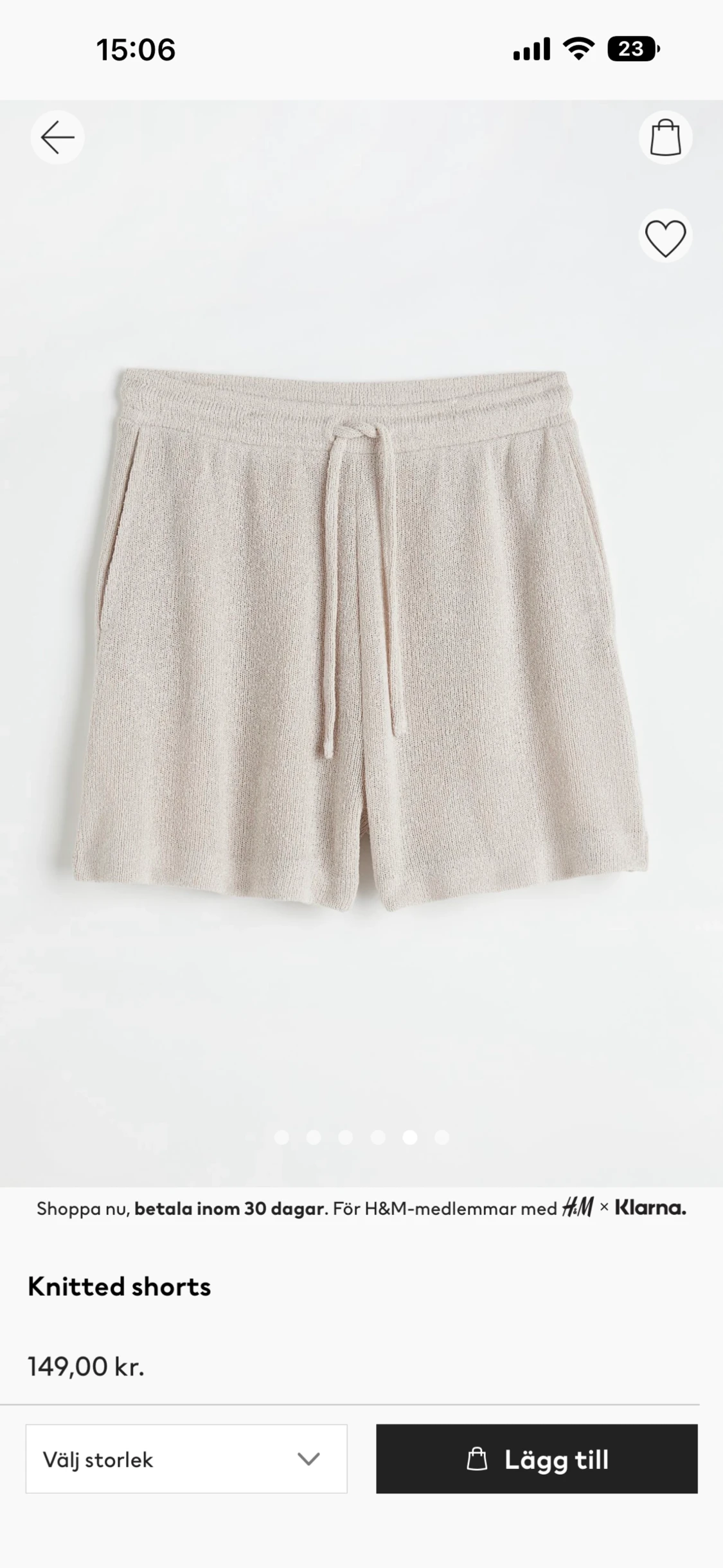 Beiga shorts från H&M