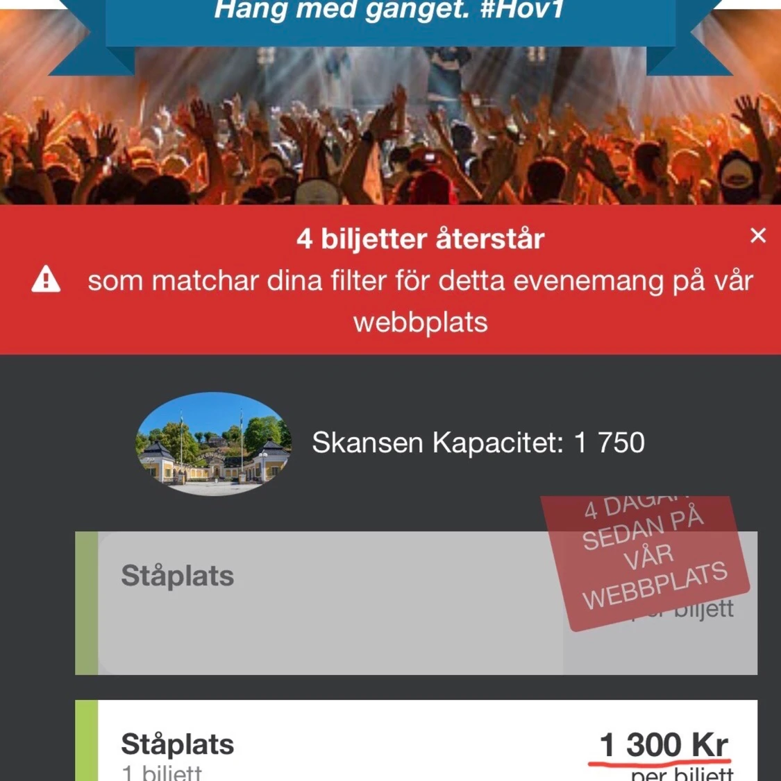 Hov1 biljett - 90