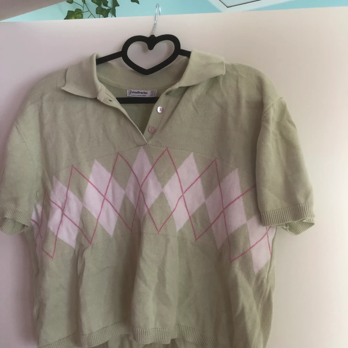 Grön argyle tröja från stradivarius  - 90