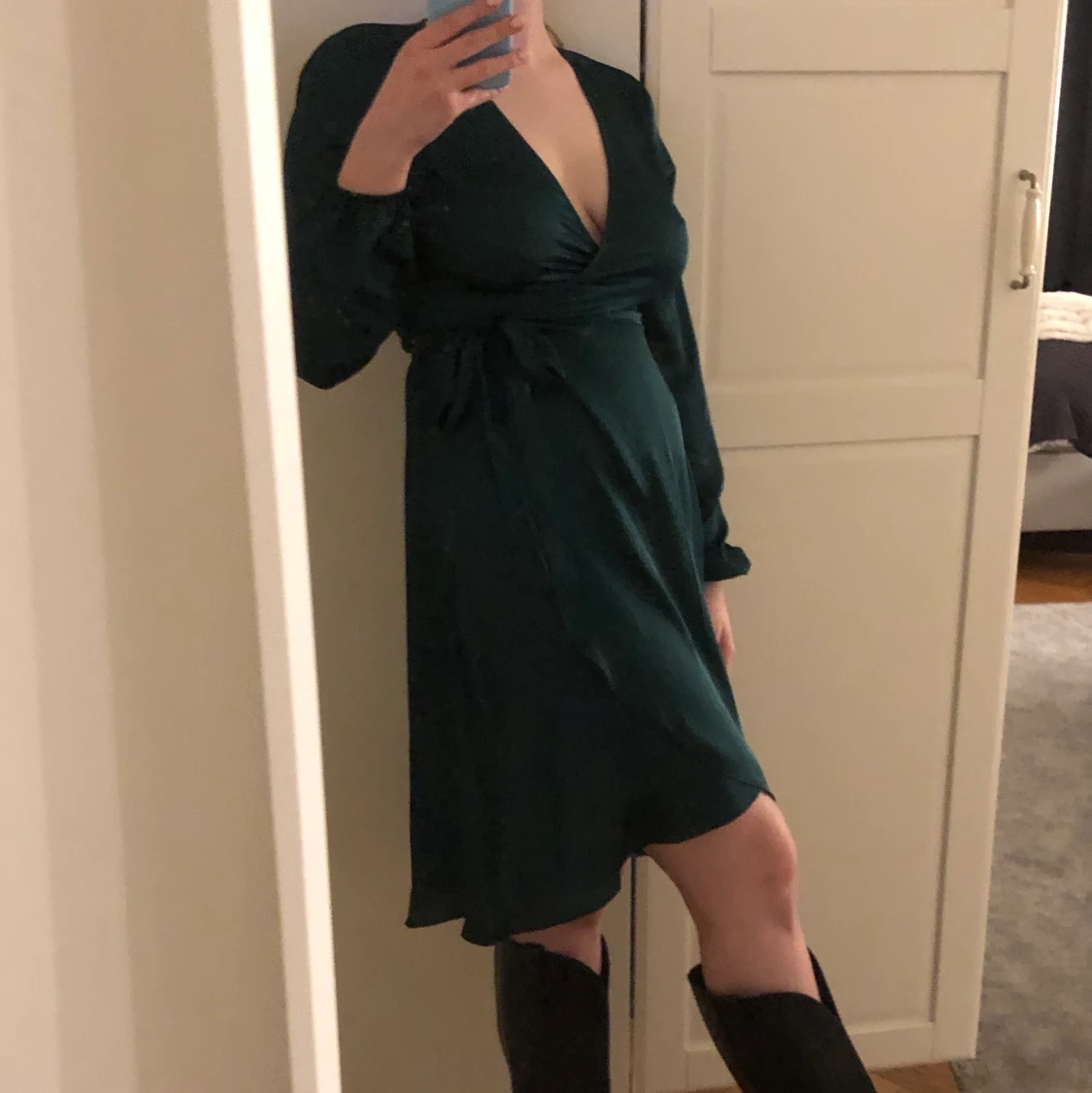 Mörkgrön klänning  - 90