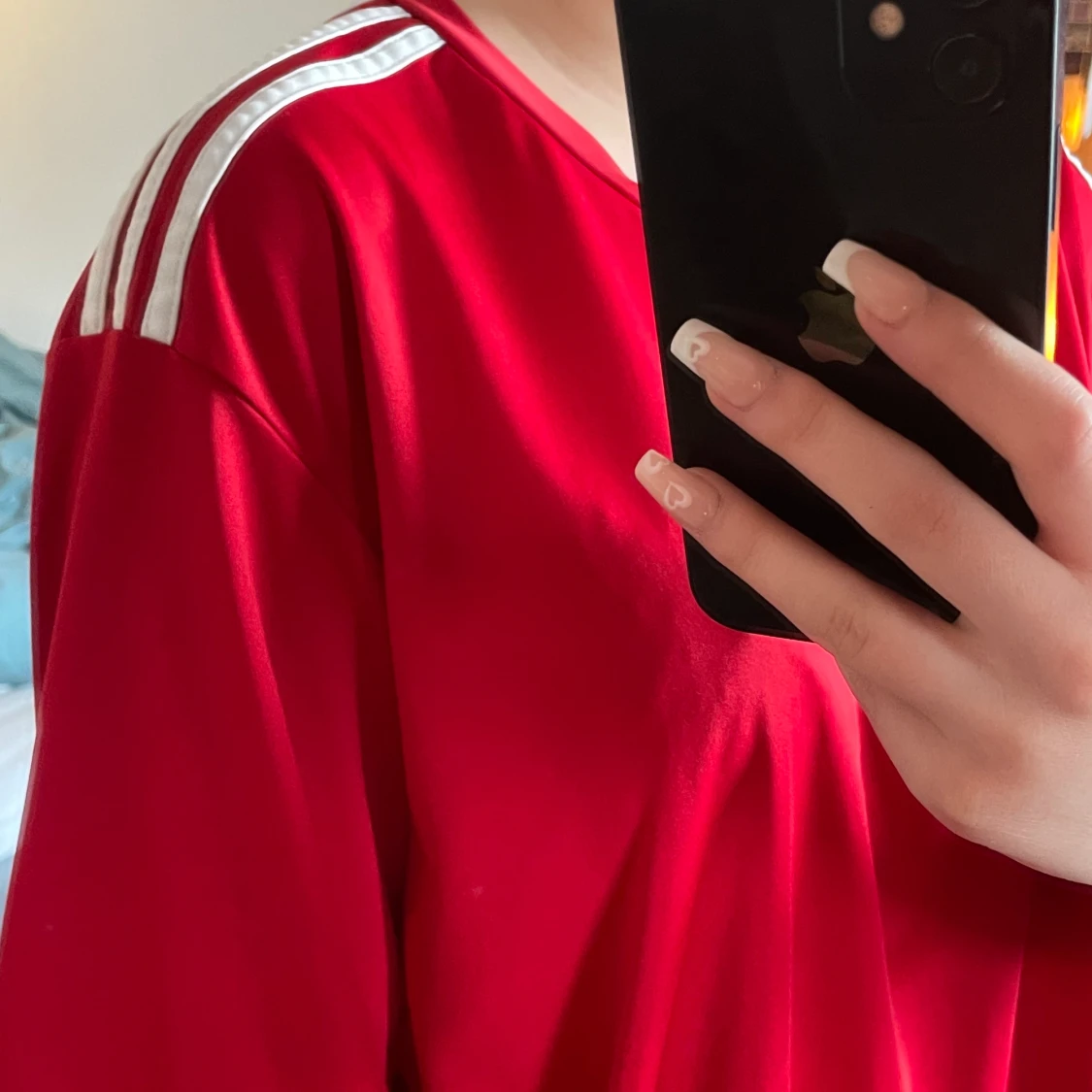 Röd adidas t-shirt  - 90