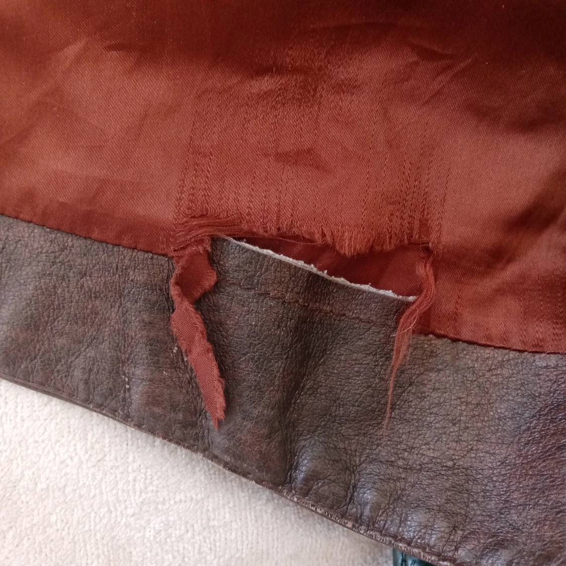 Brun skinn väst - 91