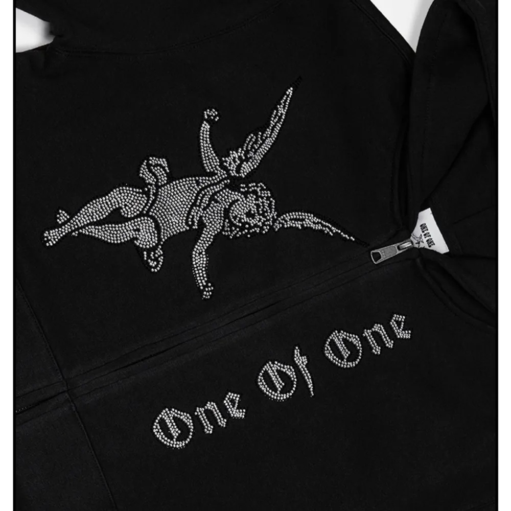 Säljer min One Of One zip Hoodie storlek M, Använd varsamt 2ggr, alla stenar sitter kvar och har inte tvättats men kan göras om man vill. Kan gå ner lite vid snabb affär!. Hoodies.