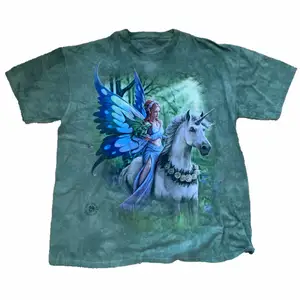 Super snygg T-shirt i ”fariy grunge” viben. Köpte för ungefär ett år sen och är bara provad och inte använd. Om det är många intresserade blir det budgivning. Skriv om du har några frågor eller vill ha fler bilder! Nypris 300:-