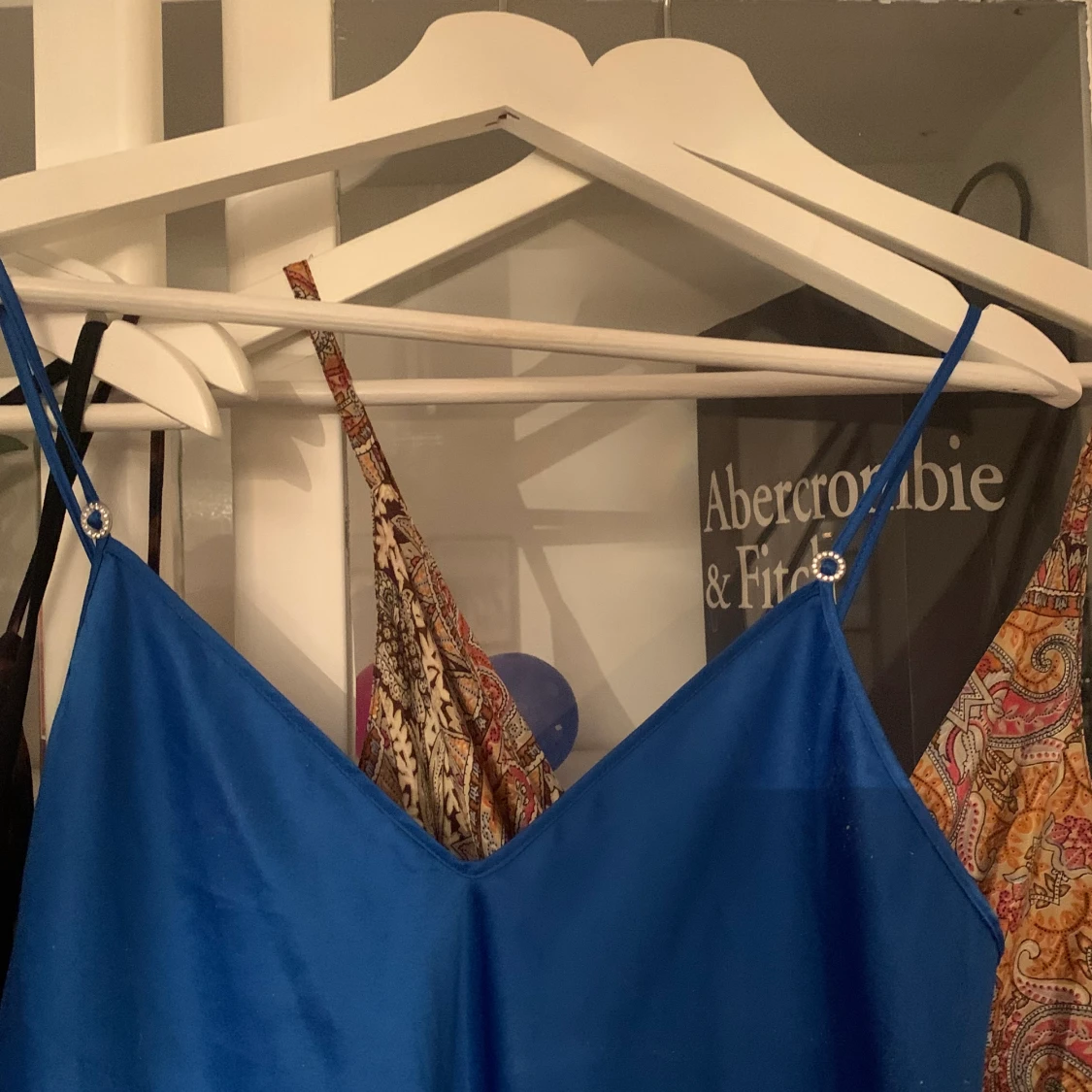 Blå siden klänning - 91