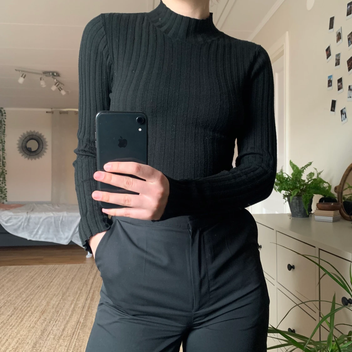 Svart turtleneck - 90
