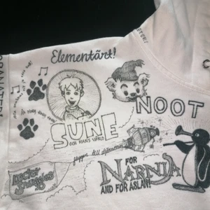 Intressekoll! (jag ritar)  - Jag brukar tänkte kolla om nån är intresserad av att betala mig för att jag ritar med hållbar textilpenna på nått av dina plagg, likt bilden (OBS, endast ca 25x25cm som störst) . Sky is the limit när det gäller motiv! Man kan tvätta plagget i 40grader utan att bilden försvinner. Jag kan kopiera vilken bild som helst som inte är animerad eller för realistisk, tänk serietecknat eller som på bilderna, dock inte lika. Kom med förslag på motiv så säger jag ett pris totalen lär ligga runt 200-500kr🌟🌟🌟