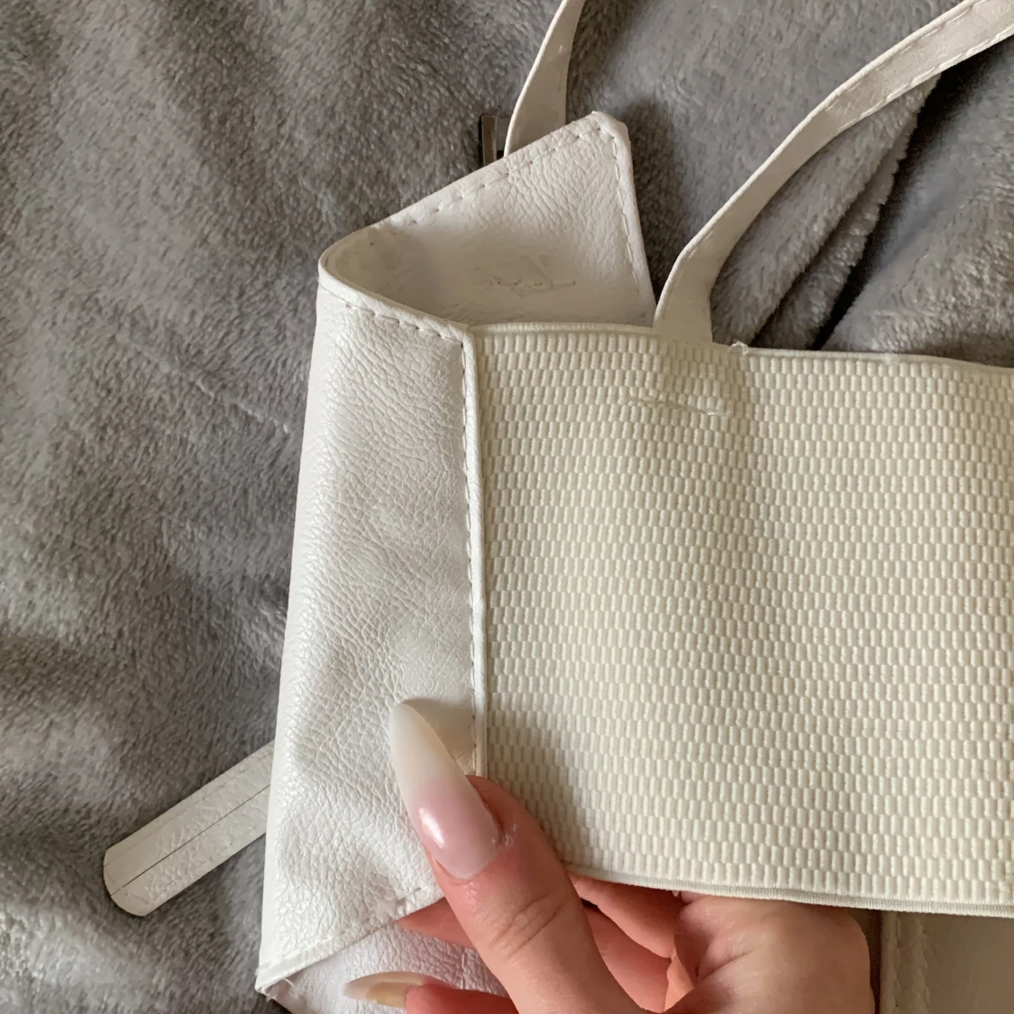 vit korsett topp/bälte - 90