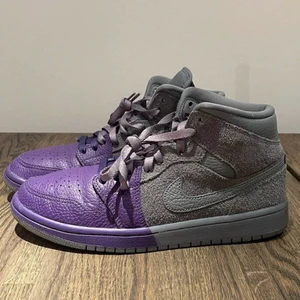 Nike Jordan 1 mid, purple and grey  - Size 6.UK      Nike Jordan 1 Mid             Used: 2 times