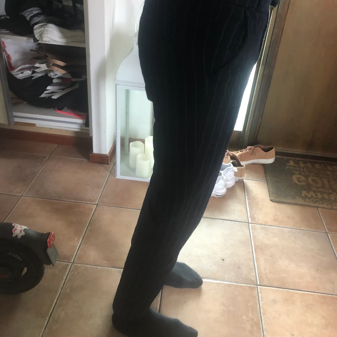 Blåa kostymbyxor - 91