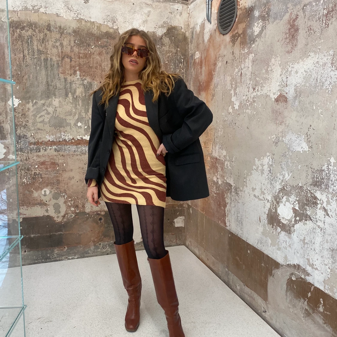 Stickad klänning - 90