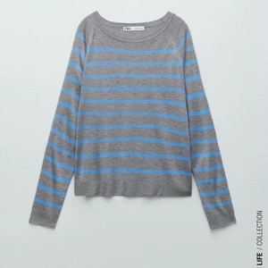 Randig Zara tröja - Säljer nu denna superfina randiga tröjan från zara som vart väldigt populär! Knappt använd då den inte riktigt passar mig så den är typ som ny. Säljer för 100+ frakt men pris kan diskuteras. Storlek S