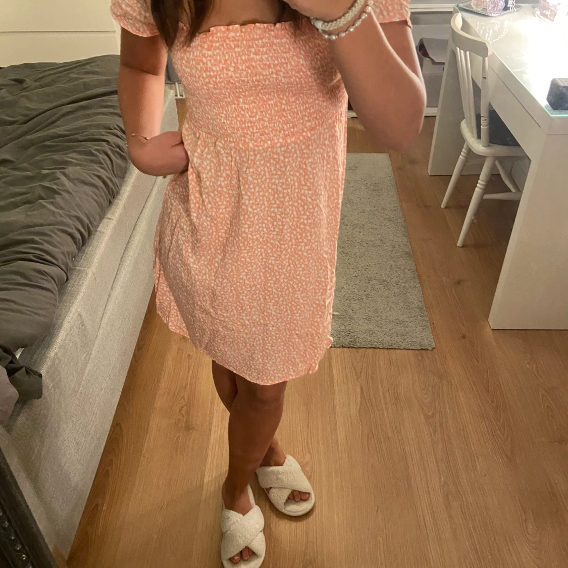 Jättesöt rosa klänning - 90