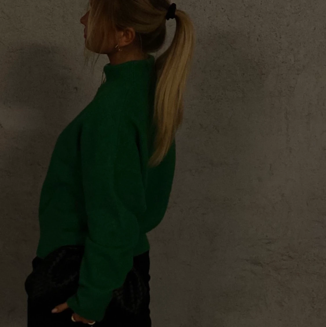 Grön stickad tröja från zara - 90