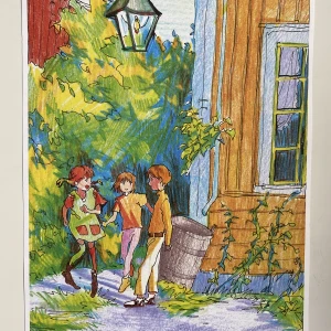 Pippi Art Print - Art print för en bild jag illustrerat själv!  Storleken ligger kring en A3, men kan kolla exakta måtten kring fundering🥰några små skador i hörnen men annars i toppen skick!