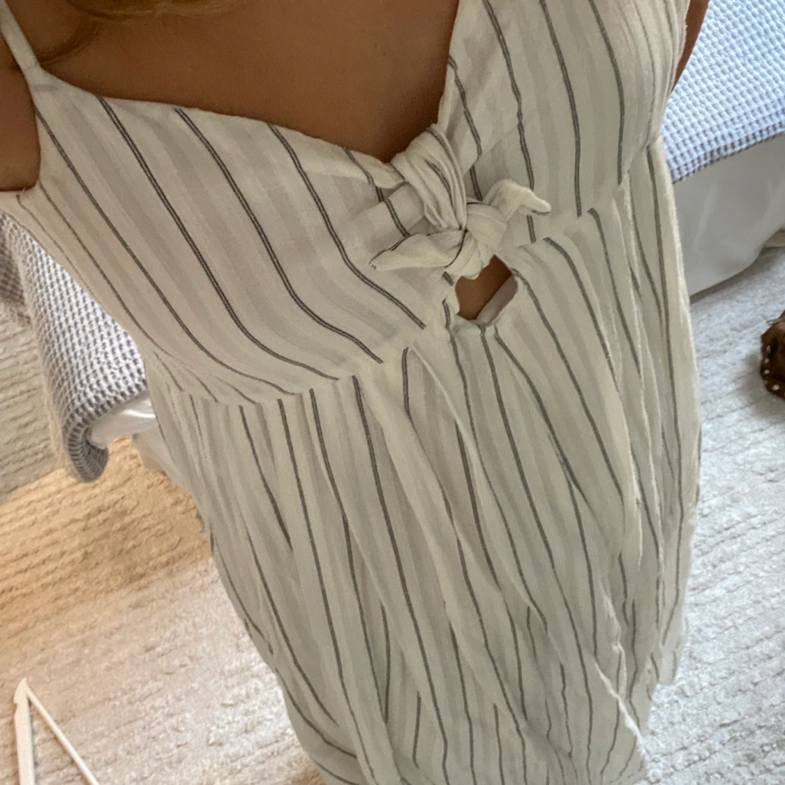 Lång randig sommarklänning - 90