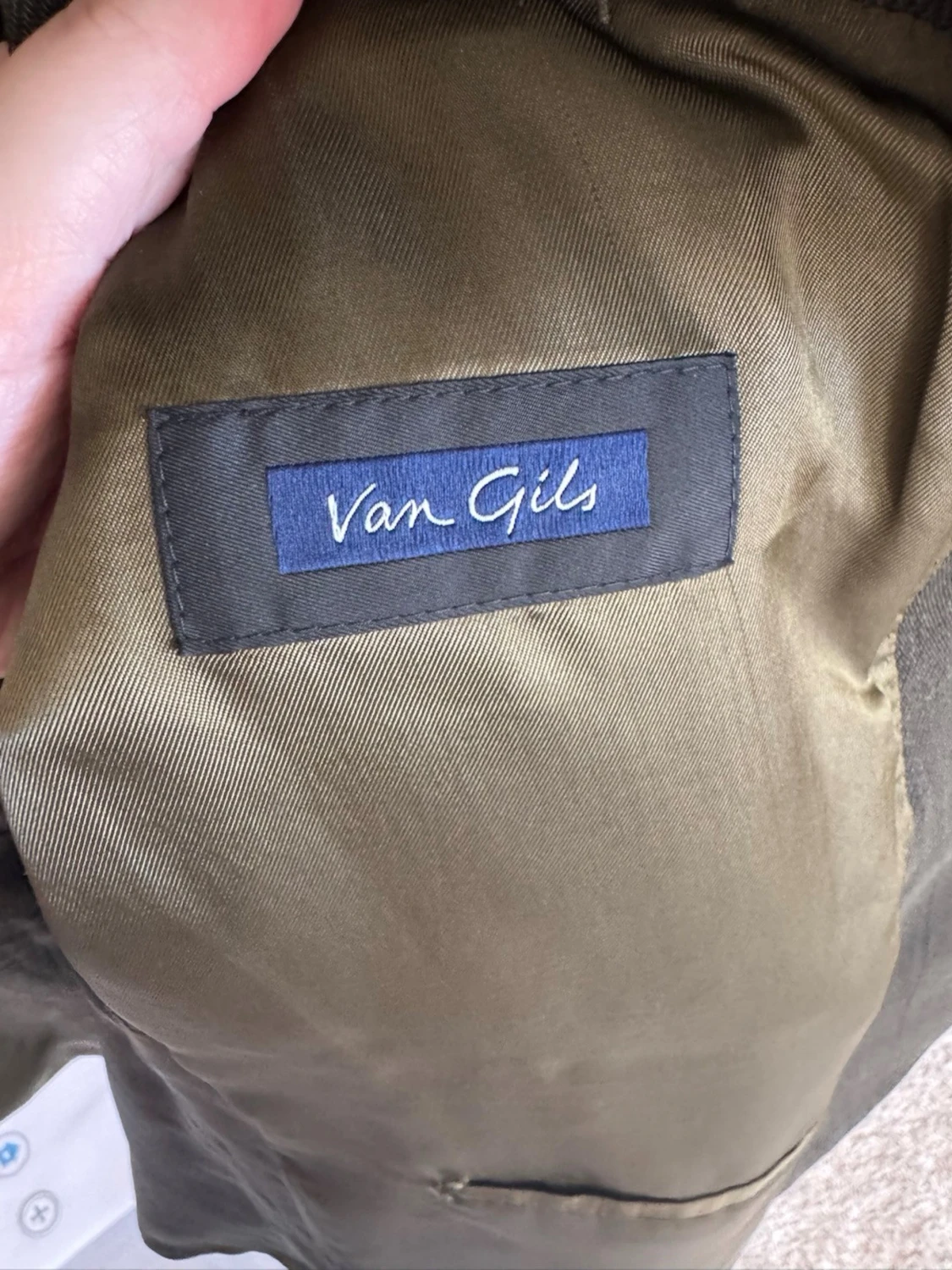 Mörkgrå rutig kavaj från Van Gils - 1