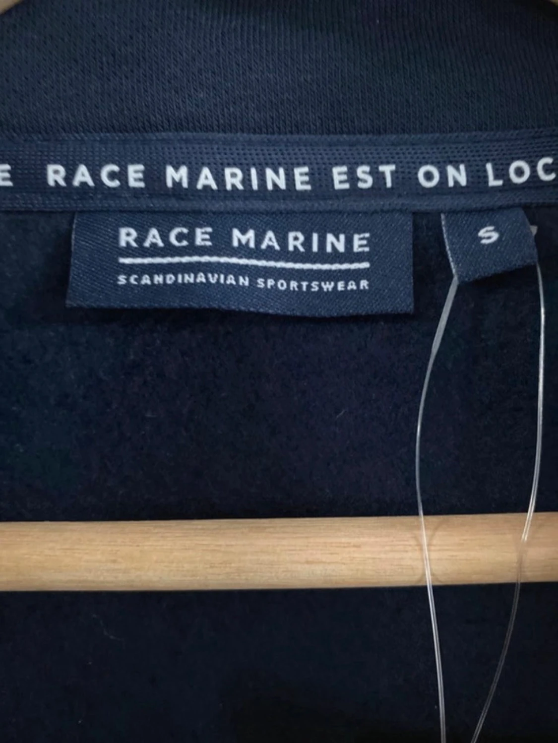Marinblå halfzip hoodie Race Marine - 1