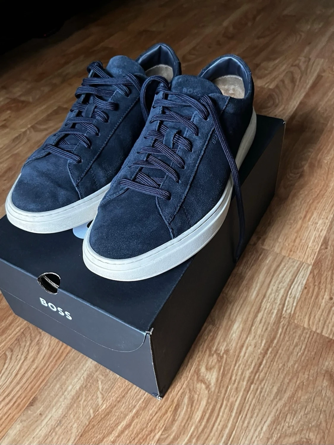 Mörkblå mockasneakers från BOSS - 1