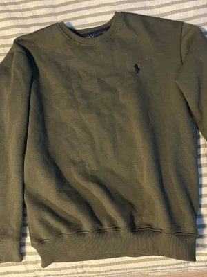 Ralph Lauren crewneck green - Grön Ralph Lauren Sweatshirt med jätte skönt material och en fin oliv grön färg. Använd endast ett fåtal gånger.