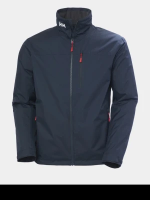 Mörkblå vindjacka från Helly Hansen - Stilren mörkblå vindjacka från Helly Hansen med hög krage och dragkedja framtill. Jackan har röda detaljer på dragkedjorna och en diskret HH-logga på kragen. Perfekt för blåsiga dagar och enkel att matcha med olika outfits. Änvänd 1 gång märks inte 