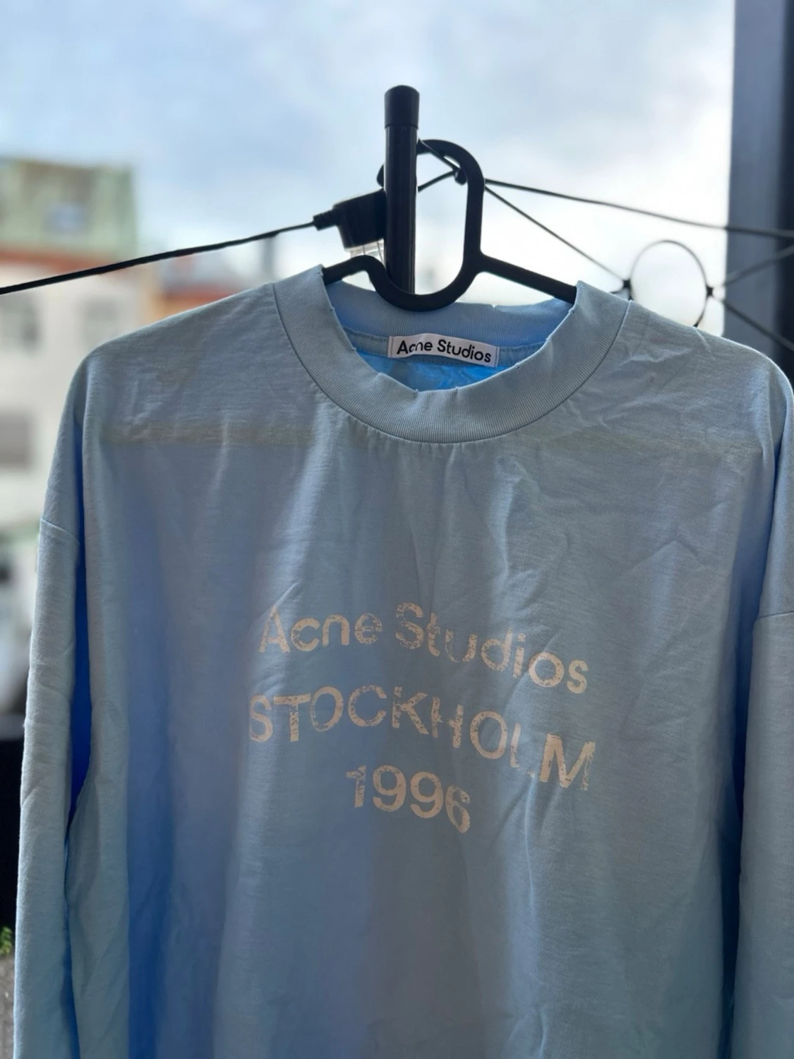 Ljusblå långärmad topp Acne Studios - 1
