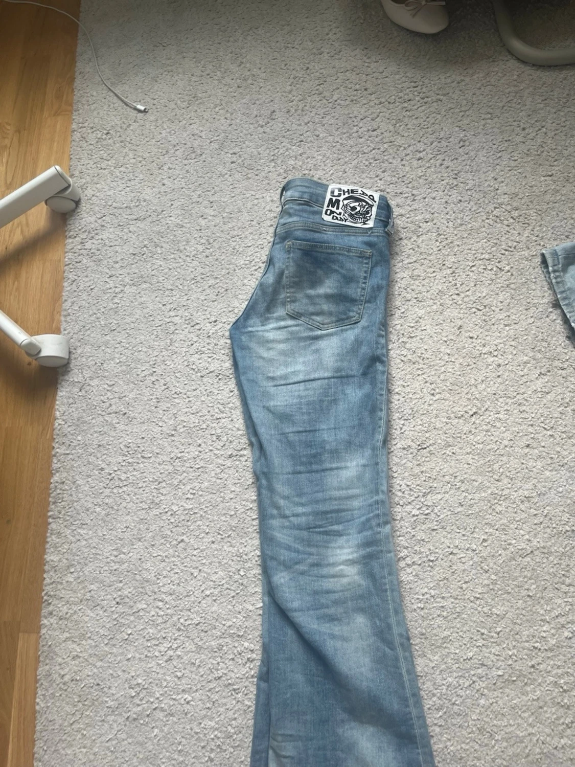 Ljusblå bootcut jeans med utsvängda ben w29 L32 - 3