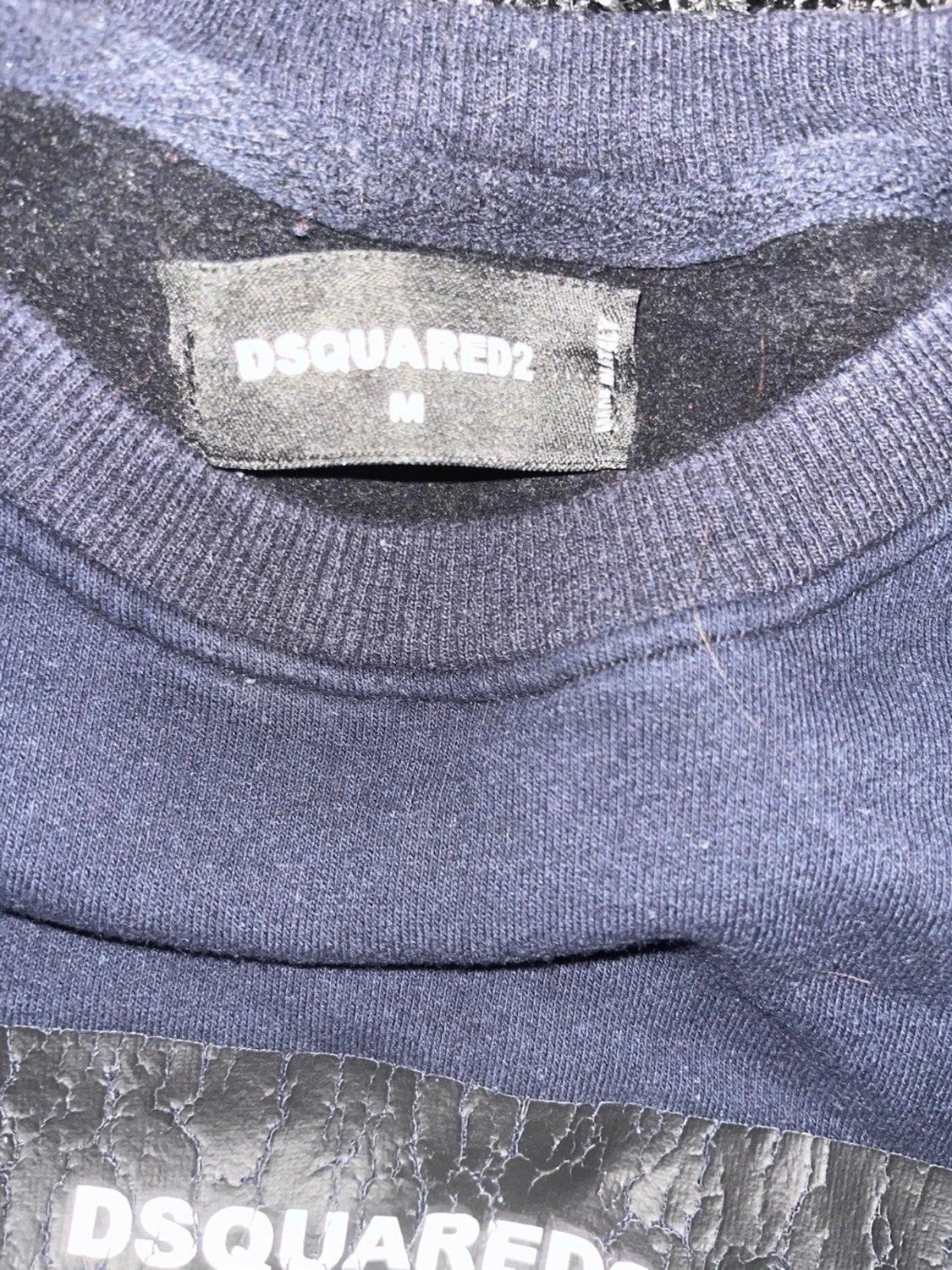 Mörkblå stickad tröja Dsquared2 ICON - 1