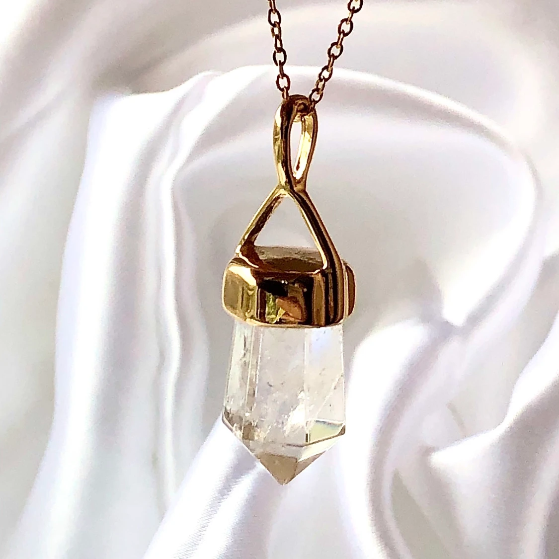 Bergskristall halsband