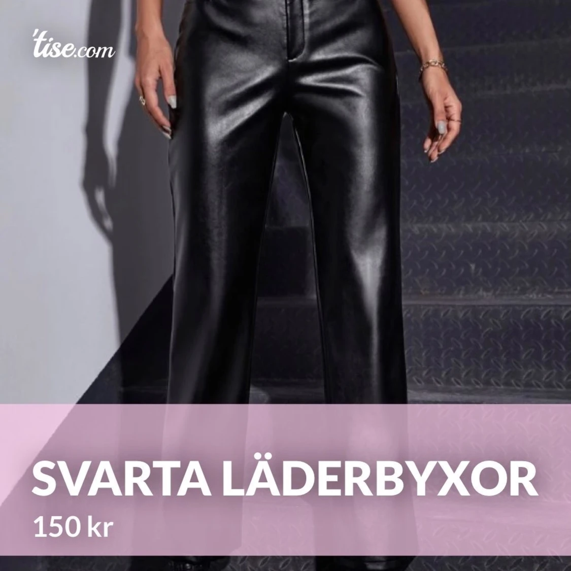 Svarta läderbyxor