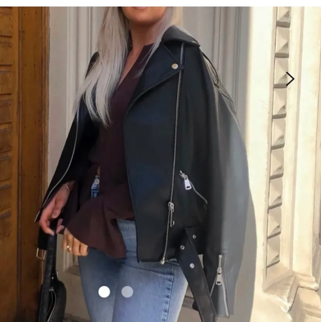 Oversized skinnjacka 