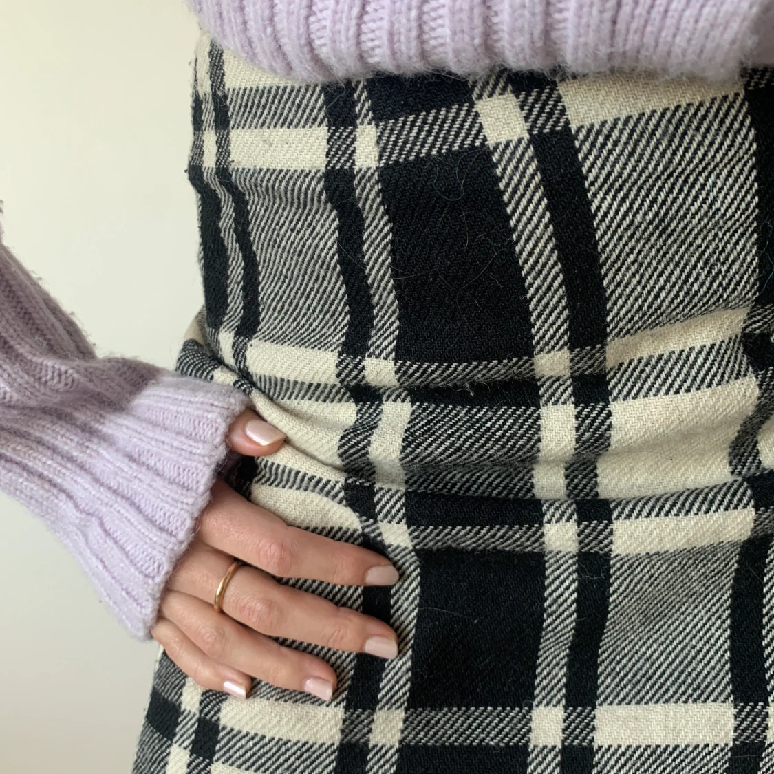 Rutig minikjol i ull! - 91