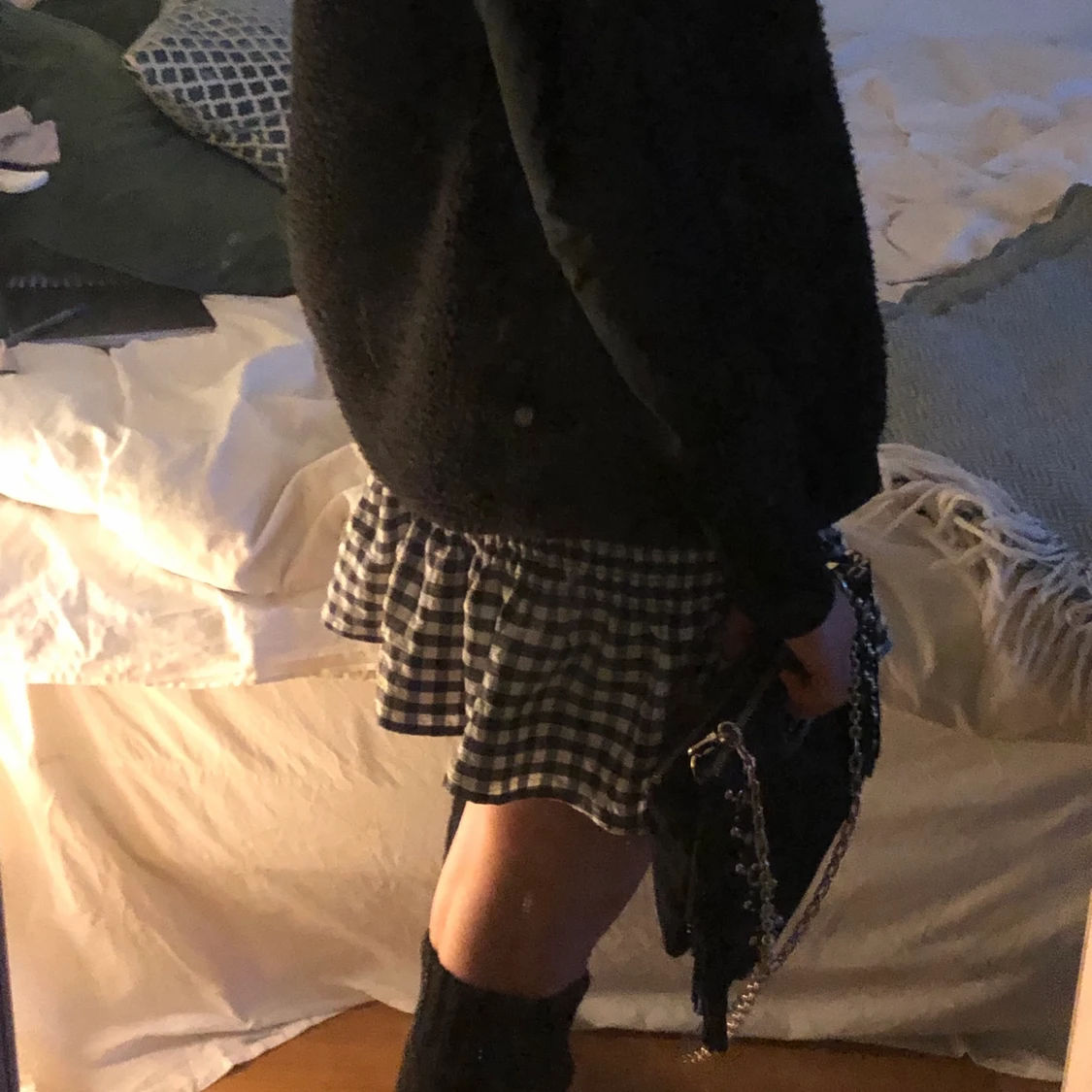 Rutig volangkjol  - 90