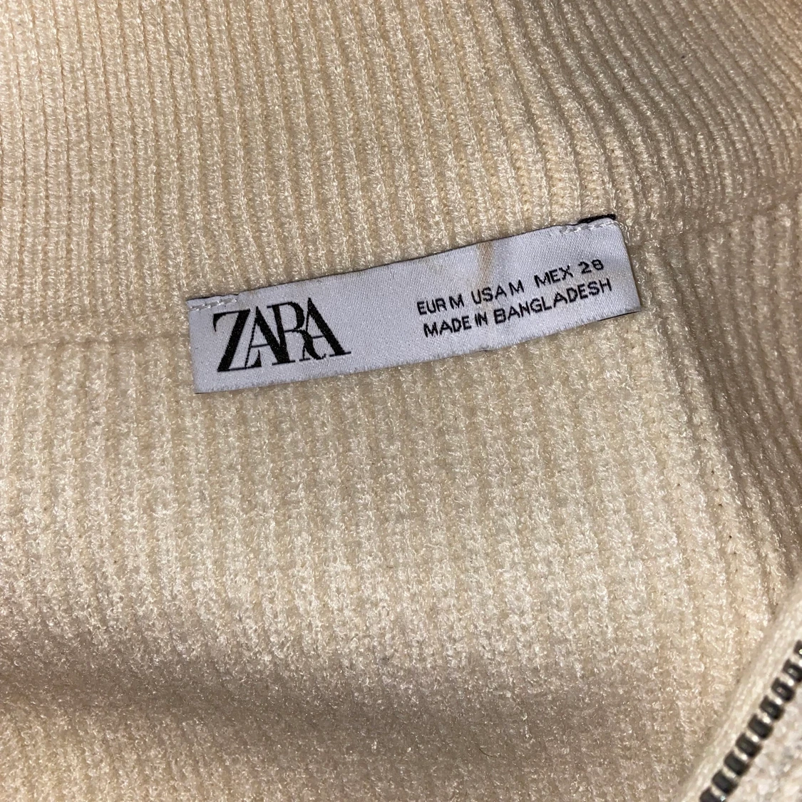 Randig zara väst med dragkedja - 91